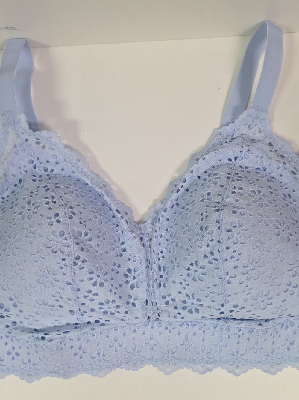 Lace Comfort Bralette in Light Blue - Women Intimates